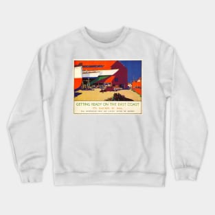 Vintage Travel - Quicker by Rail Crewneck Sweatshirt